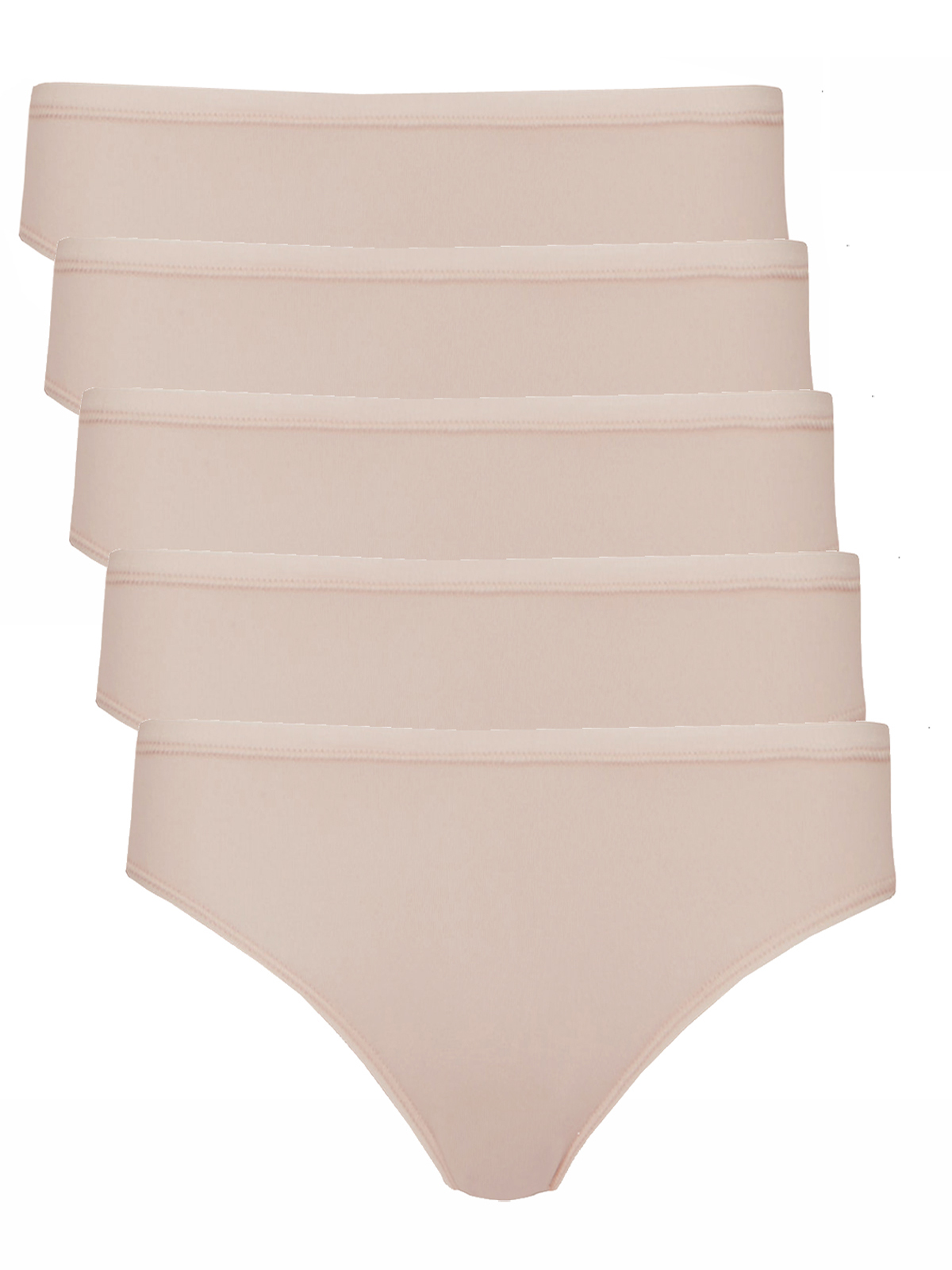 Marks and Spencer M&5 NATURAL 5Pack No VPL Microfibre Low Rise Bikini Knickers Size 6 to 20