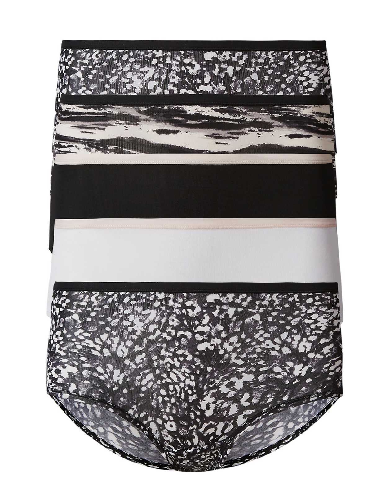 Marks & Spencer black NO VPL low rise short style knickers size 10