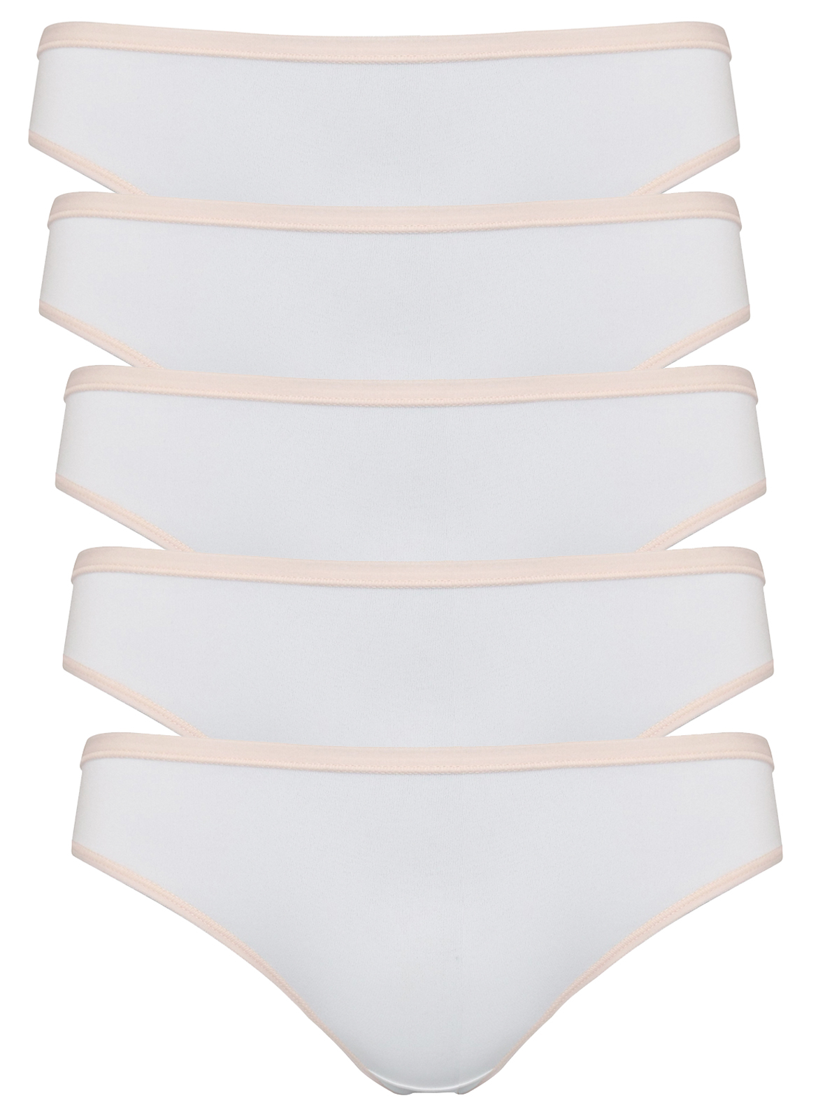 Marks and Spencer M&5 WHITE 5Pack No VPL Contrast Trim Bikini
