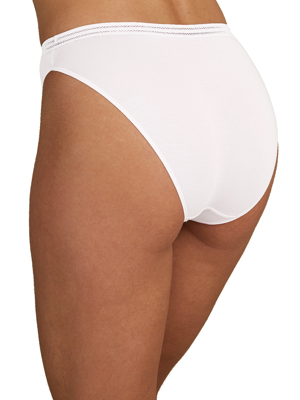 Marks and Spencer M&5 WHITE 5Pack Modal Cotton Blend No VPL High