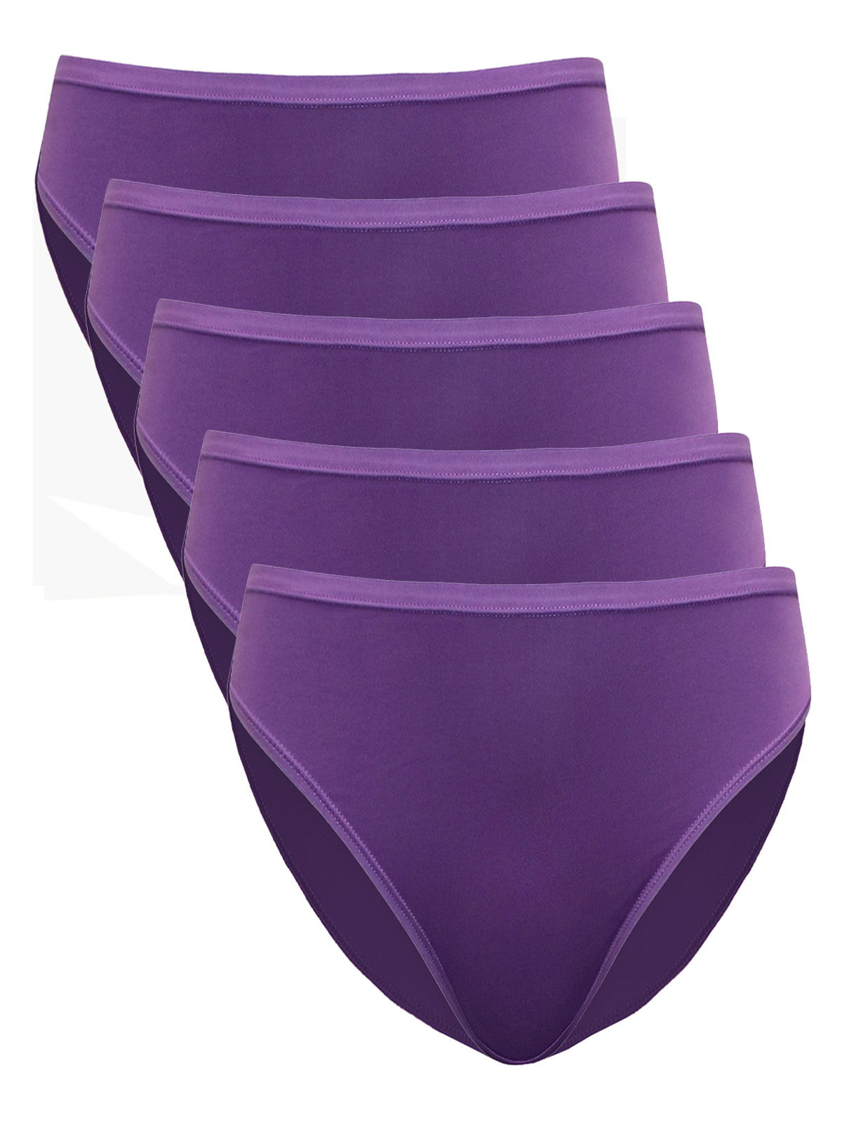 Marks and Spencer M&5 PURPLE 5Pack High Leg Knickers Size 10 to 16