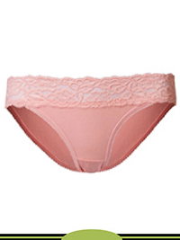 DUSKY-PINK Lace Waist Bikini Knickers - Size 6 to 18