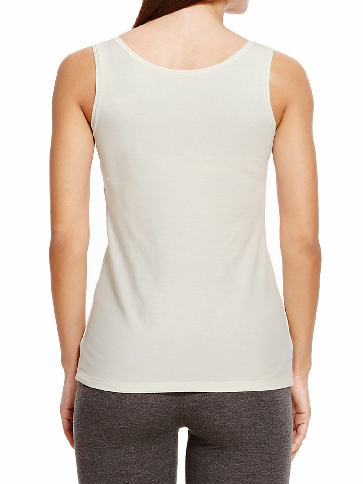 Marks and Spencer M&5 LIGHT CREAM Cotton Rich BuiltUp Shoulder