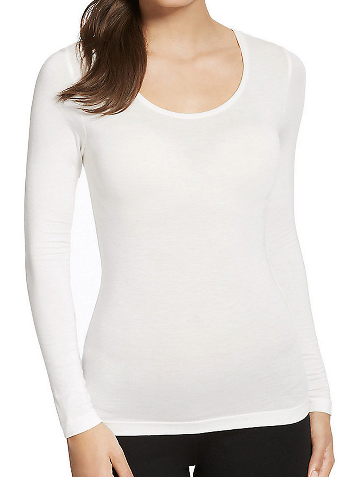 Marks and Spencer - - M&5 LIGHT-CREAM Heatgen Thermal Long Sleeve Top ...