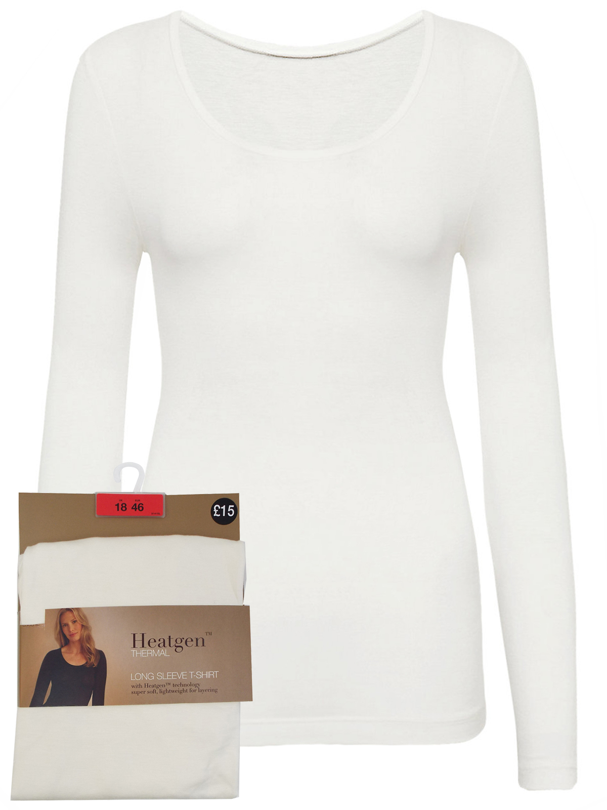 Marks and Spencer M&5 LIGHTCREAM Heatgen Thermal Long Sleeve Top