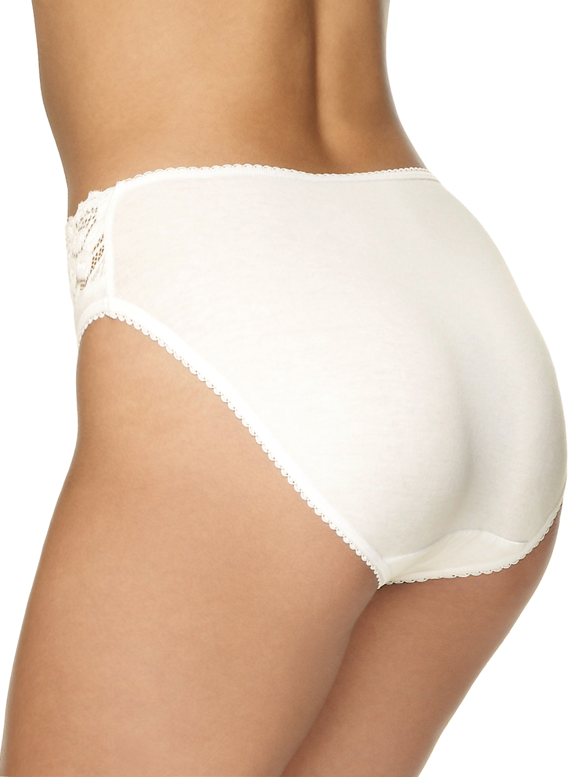 Marks and Spencer M&5 CREAM 5Pack Lace High Leg Knickers Size 12