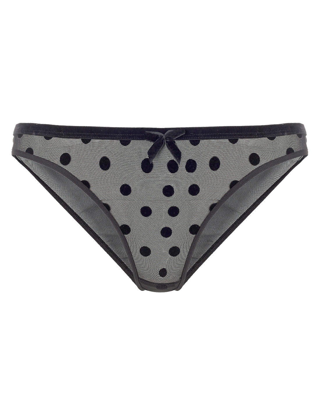 Marks and Spencer - - M&5 BLACK Flock Printed Bikini Knickers - Size 8 ...
