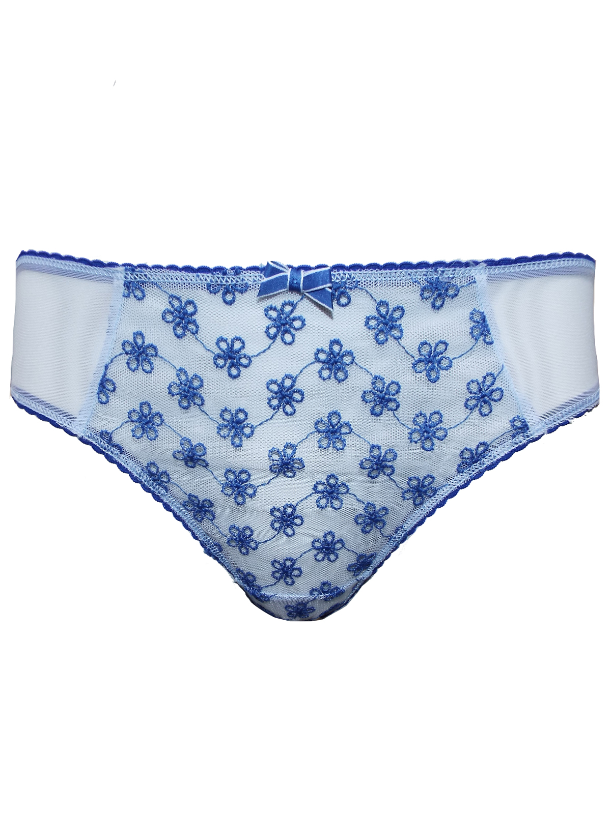 Marks and Spencer M&5 BRIGHTBLUE Broderie Low Rise Bikini Knickers
