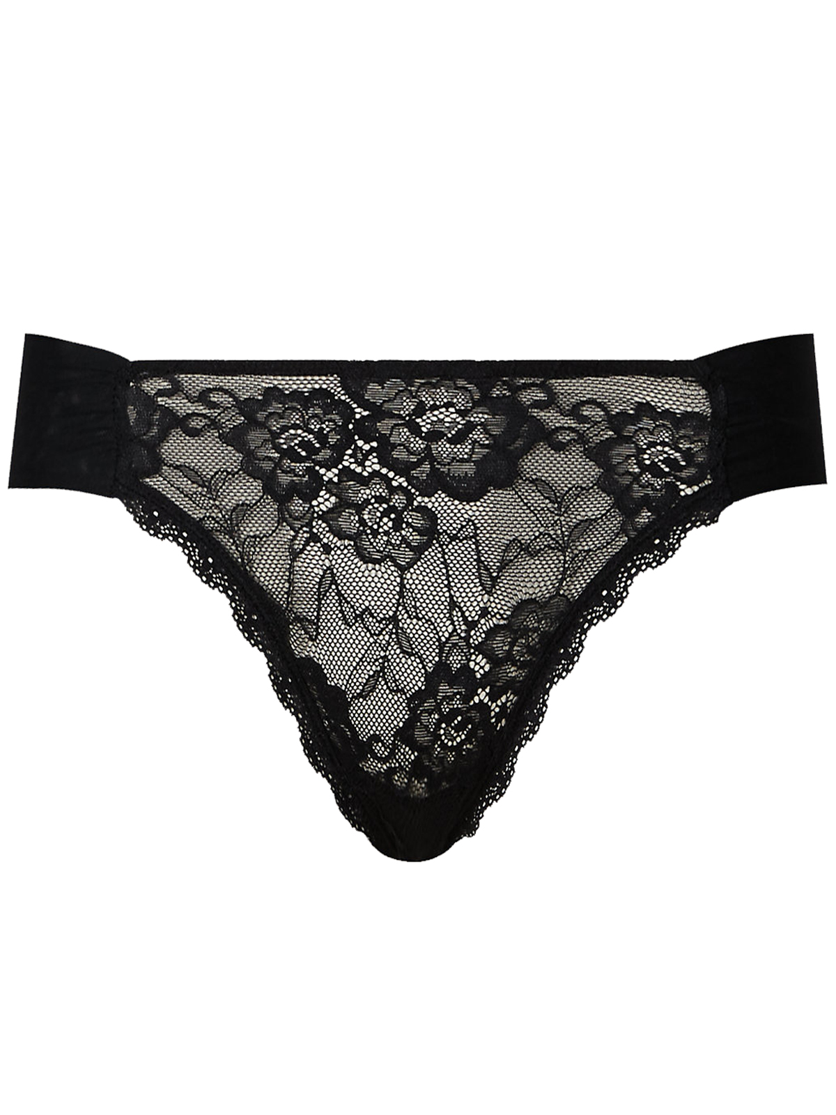 Marks and Spencer - - M&5 BLACK Rio Sweetheart All Over Lace Thong ...