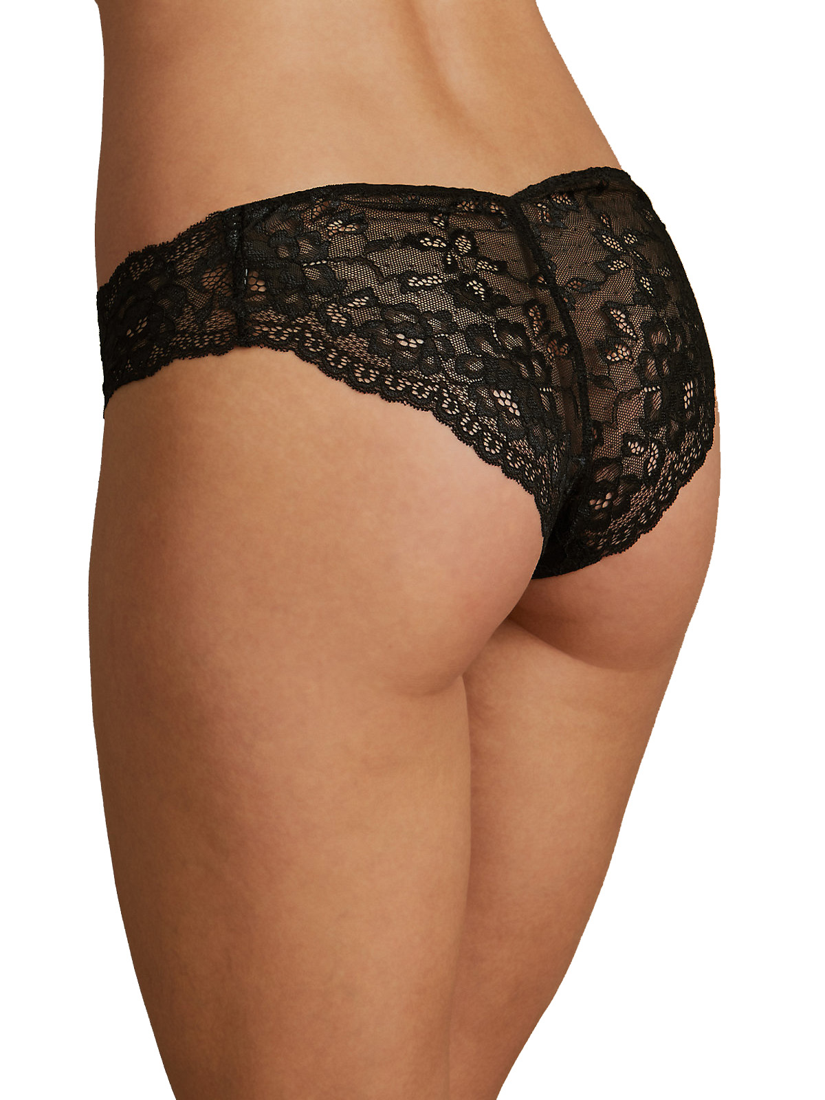 Marks and Spencer M&5 BLACK Lace Brazilian Knickers Size 12