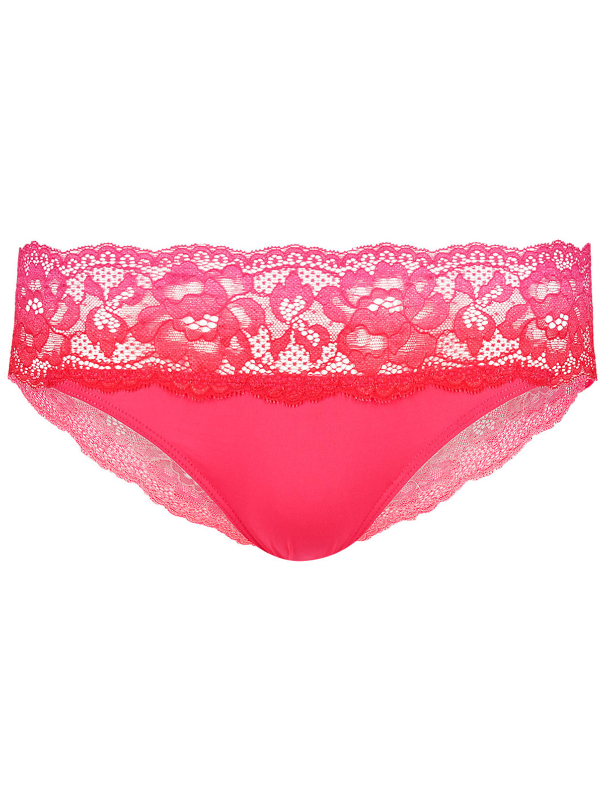 Marks and Spencer M&5 BRIGHTPINK Lace Trim Low Rise Brazilian