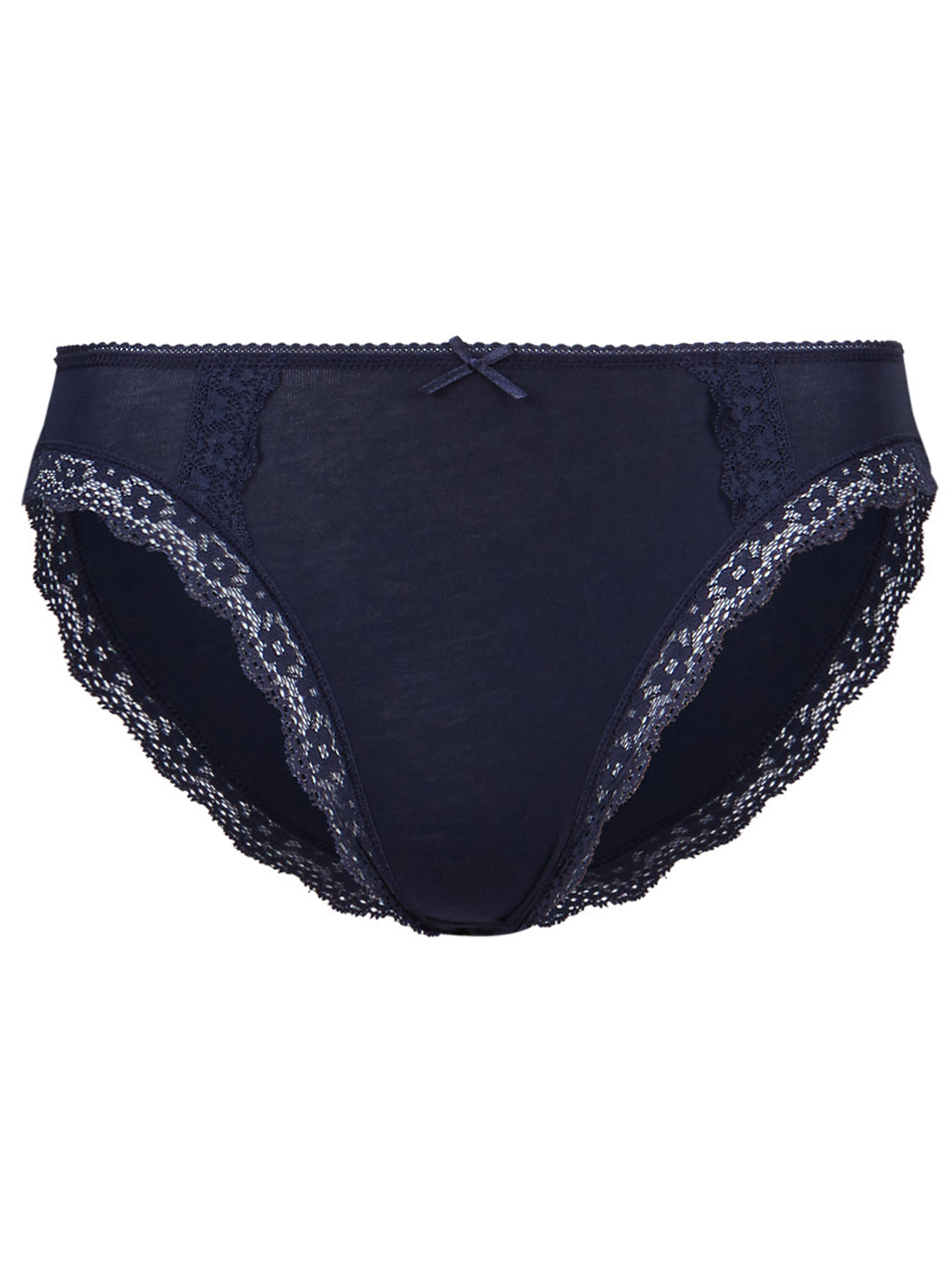 Marks and Spencer - - M&5 INDIGO Cotton Rich High Leg Knickers - Size 6 ...