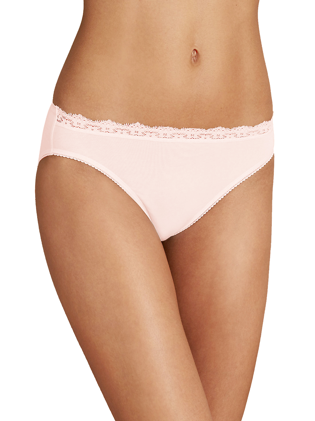 Marks And Spencer Mand5 Light Pink Cotton Rich High Leg Knickers Size 8 To 22 1750