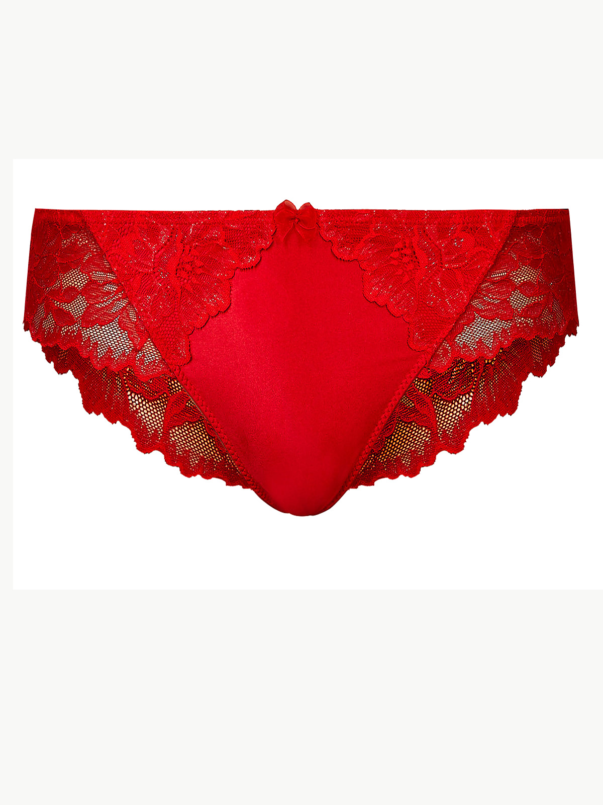 Marks and Spencer M&5 RED Sheen & Lace Brazilian Knickers Size 8 to 14