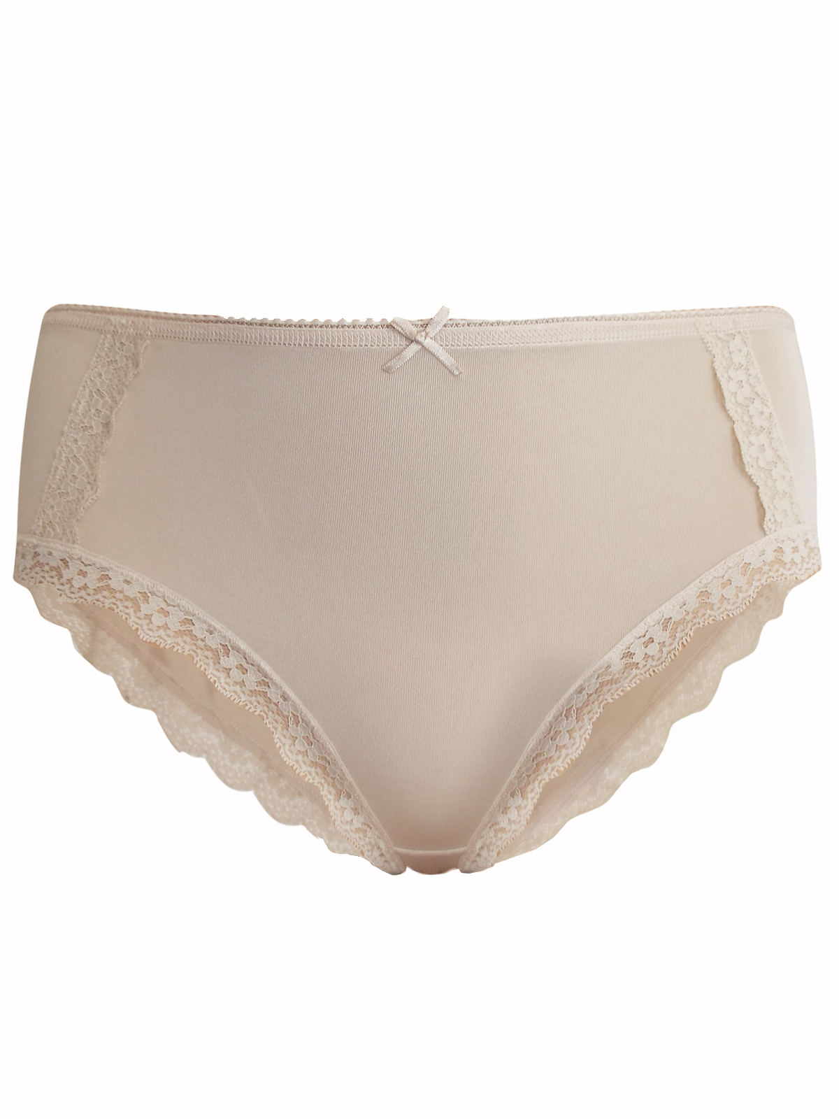 Marks And Spencer Mand5 Almond Lace Trim Midi Knickers Size 12 To 22