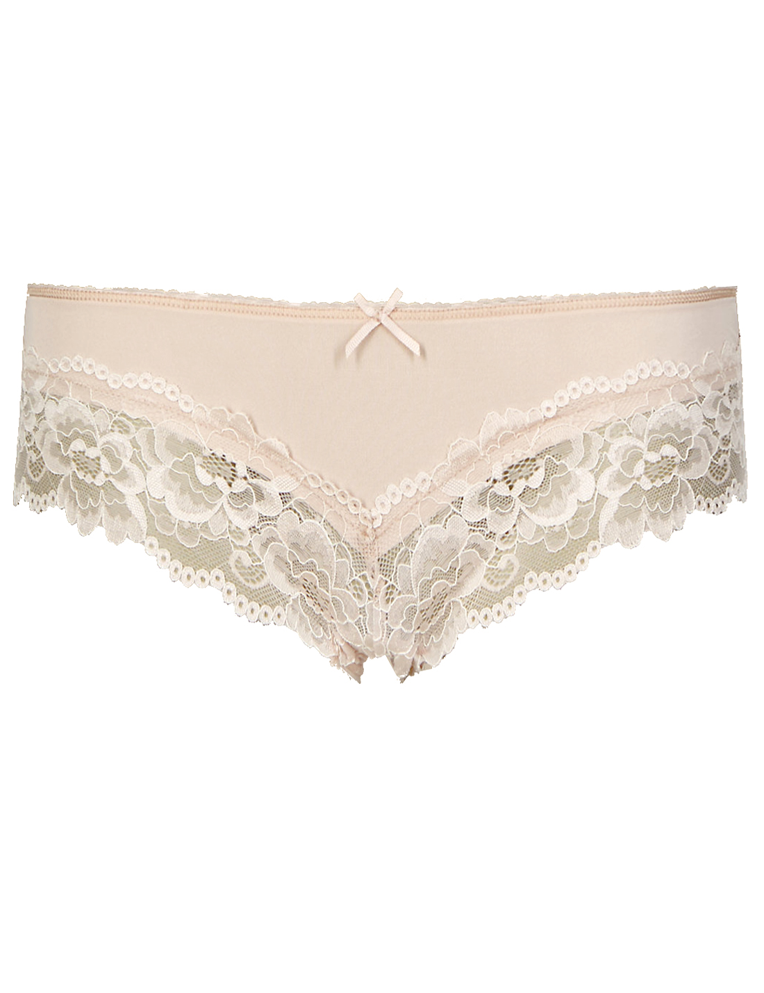 Marks And Spencer Mand5 Almond Lace Brazilian Knickers Size 8 To 16