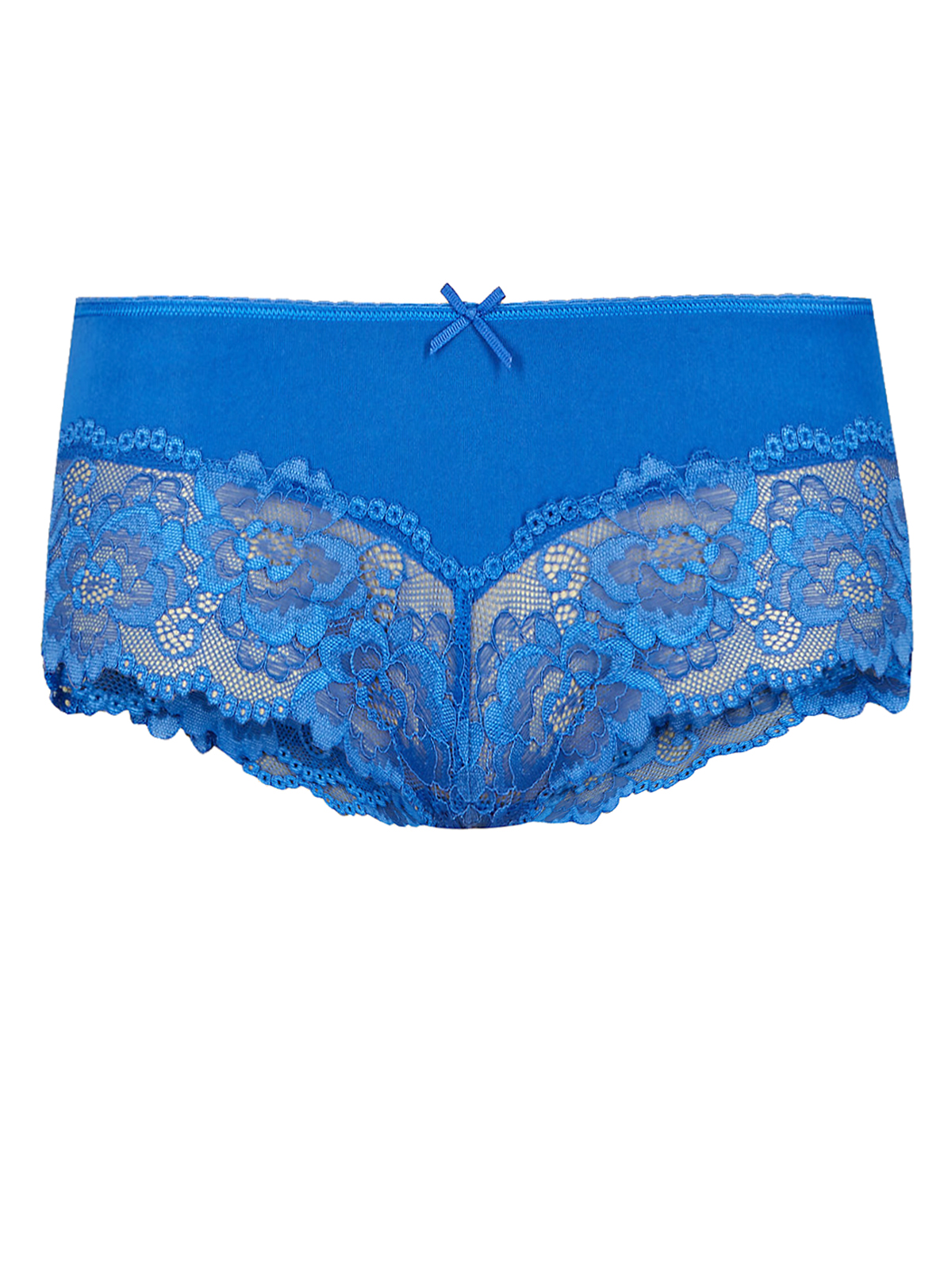 Marks And Spencer Mand5 Bright Blue Lace Brazilian Knickers Size 6