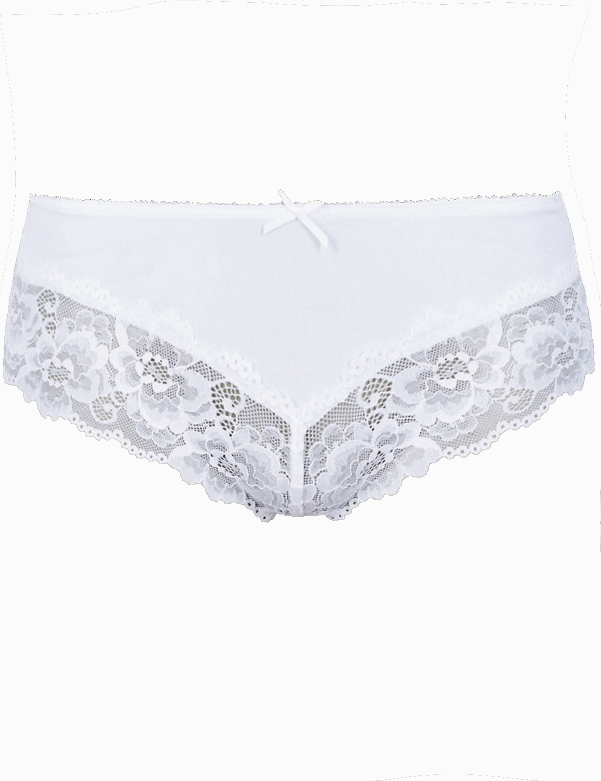 Marks /& Spencers White Floral Lace Brazilian Knickers