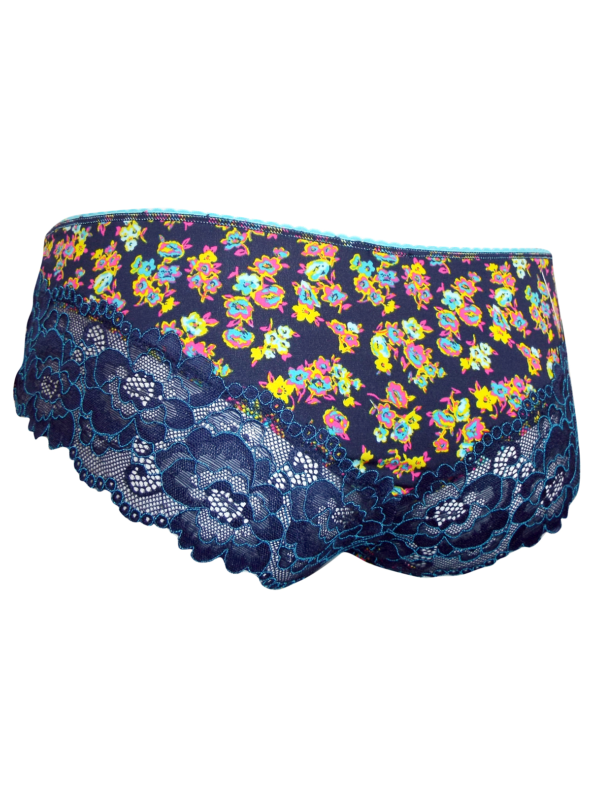 Marks and Spencer M&5 BLUE Isabella Floral Lace Brazilian Knickers