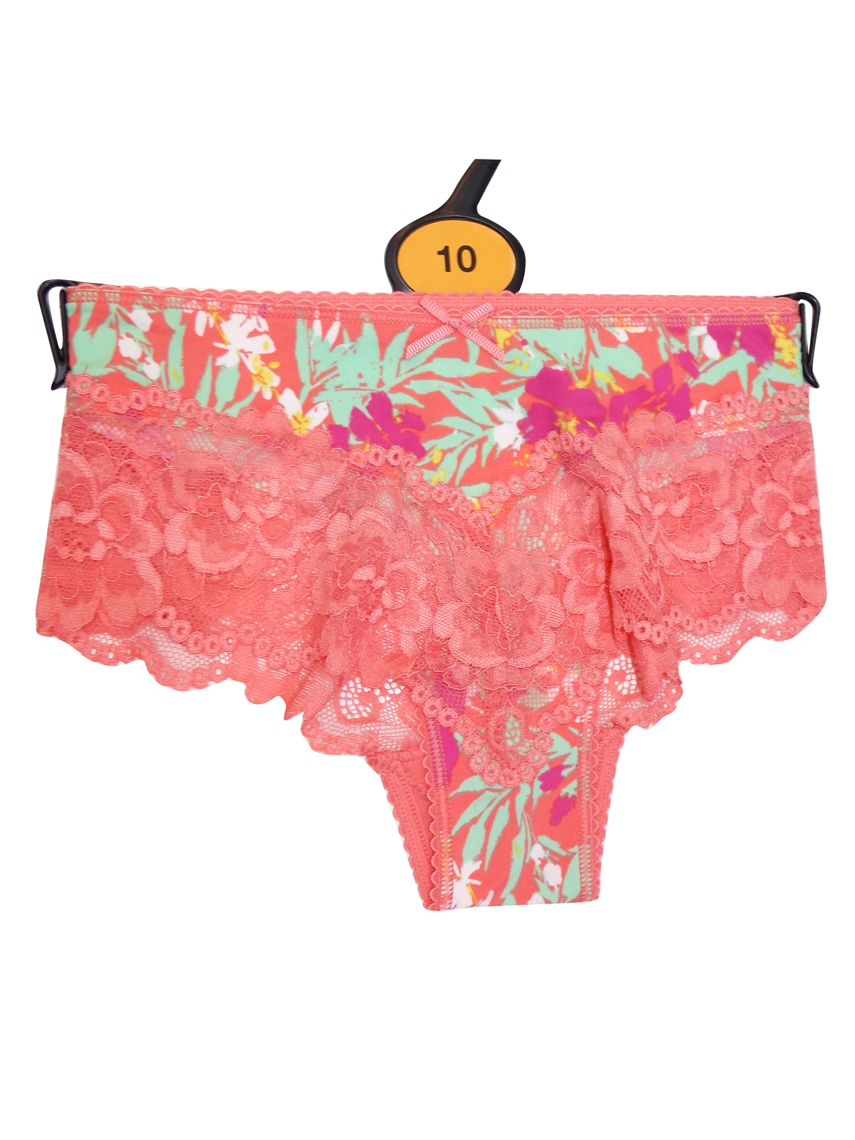 Marks and Spencer M&5 Pale CORAL Isabella Floral Lace Brazilian
