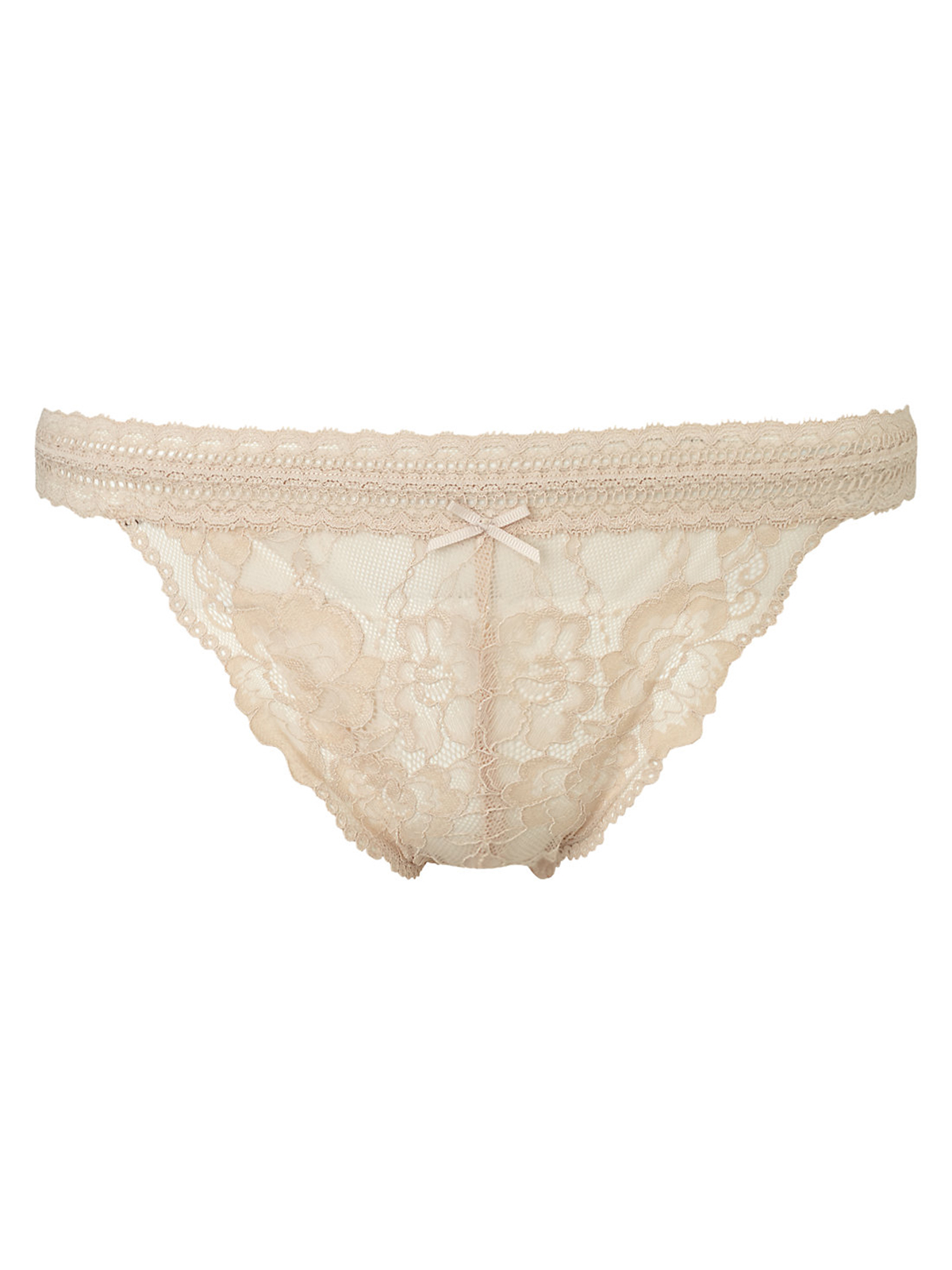 Marks and Spencer - - M&5 ALMOND Lace Low Rise Brazilian Knickers ...