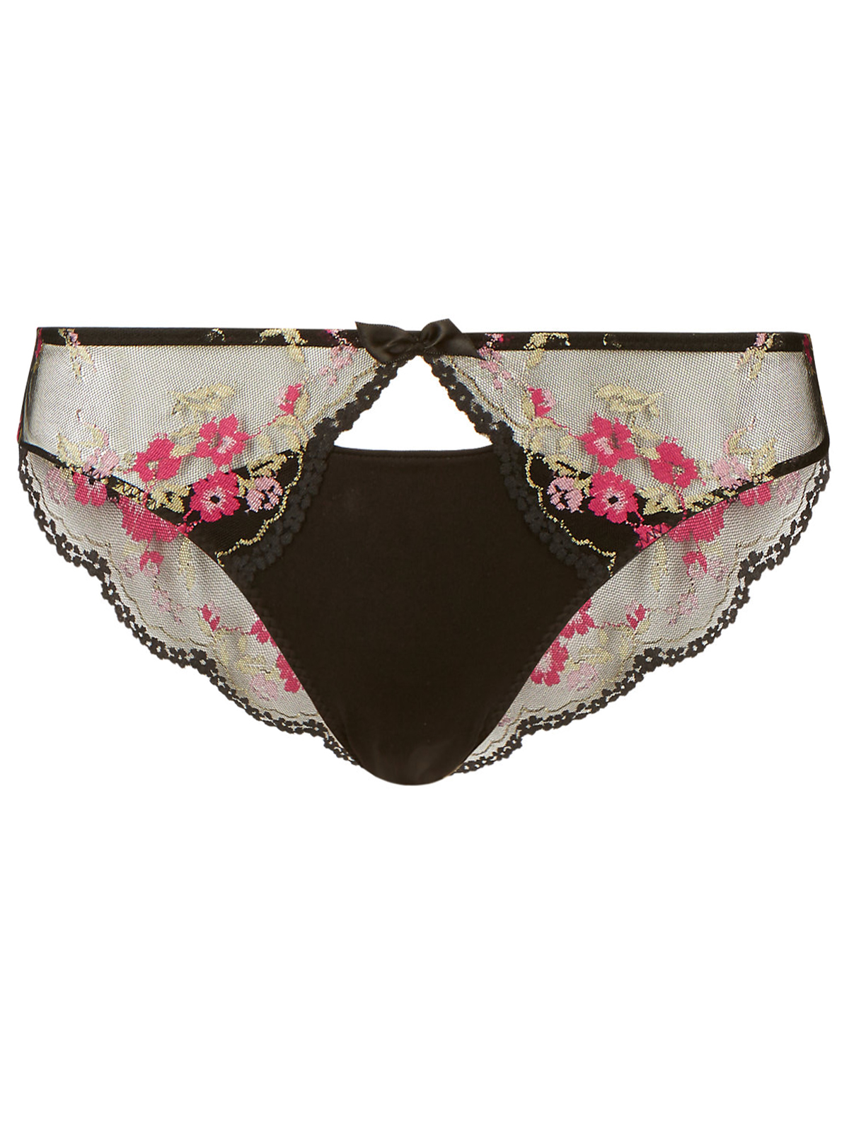 Marks and Spencer M&5 BLACK Peekaboo Brazilian Knickers Size 6 to 14