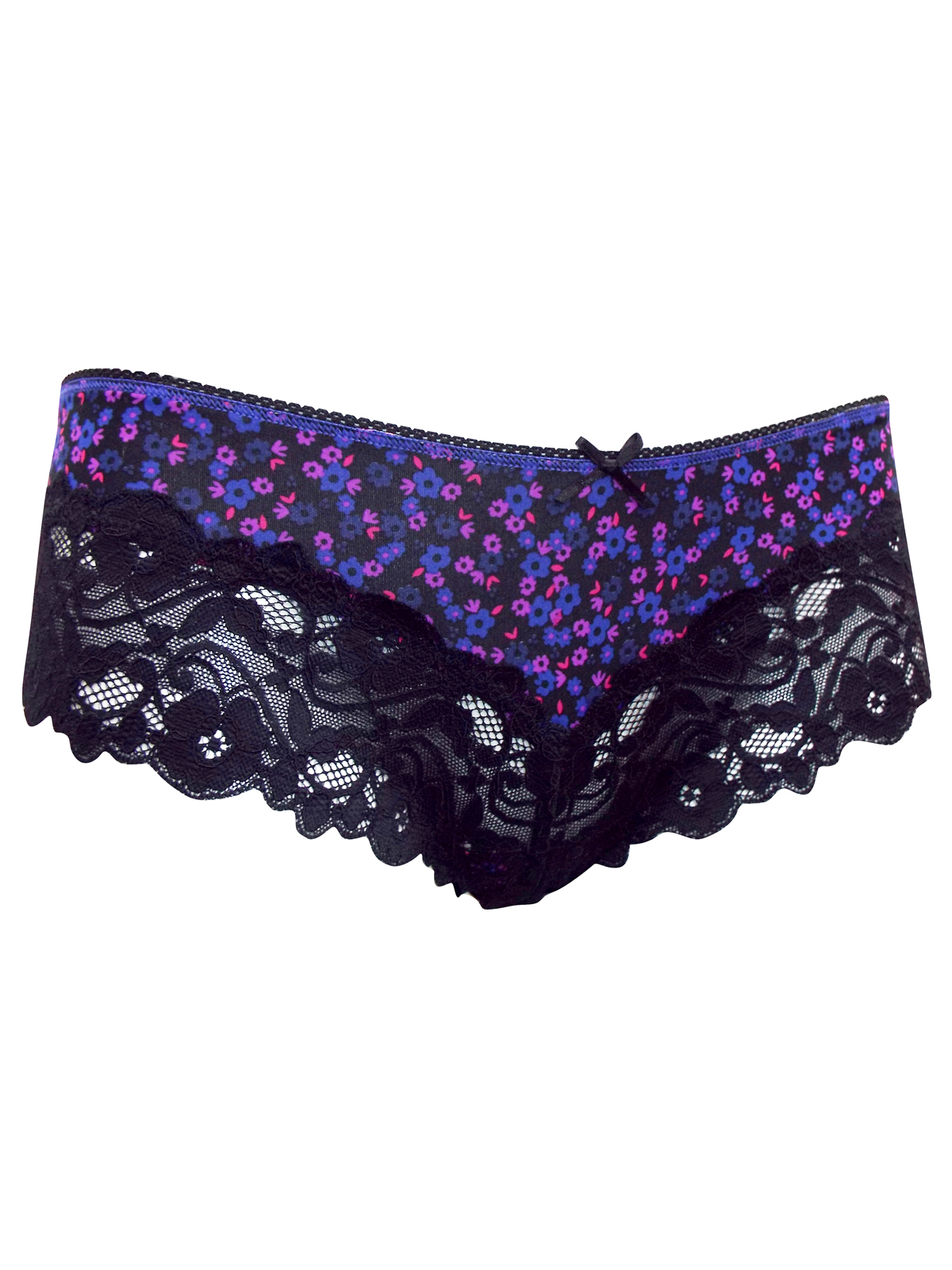 Marks and Spencer M&5 ULTRAVIOLET Lace Trim Low Rise Brazilian