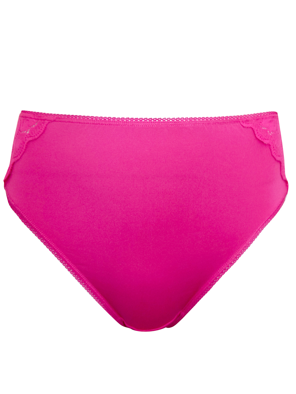Marks and Spencer M&5 DARKPINK Microfibre Lace High Leg Knickers