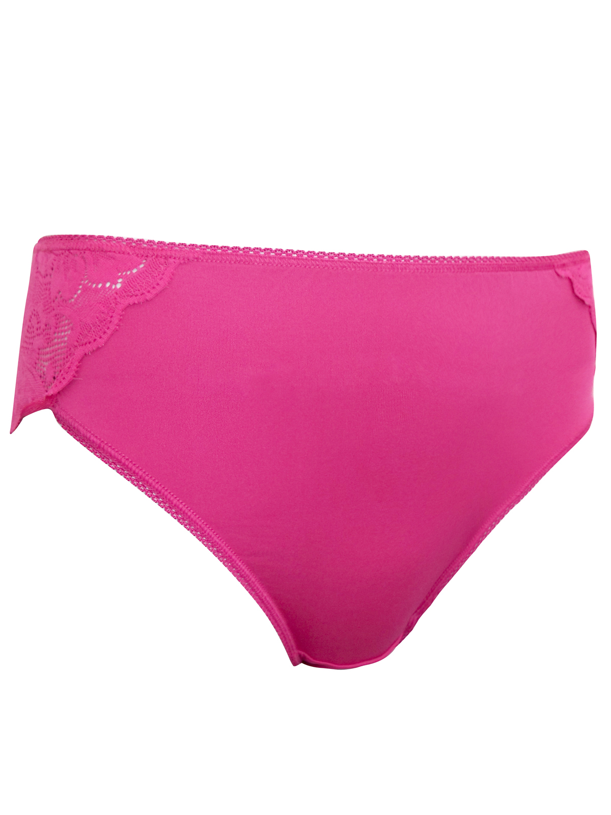 Marks and Spencer M&5 DARKPINK Microfibre Lace High Leg Knickers