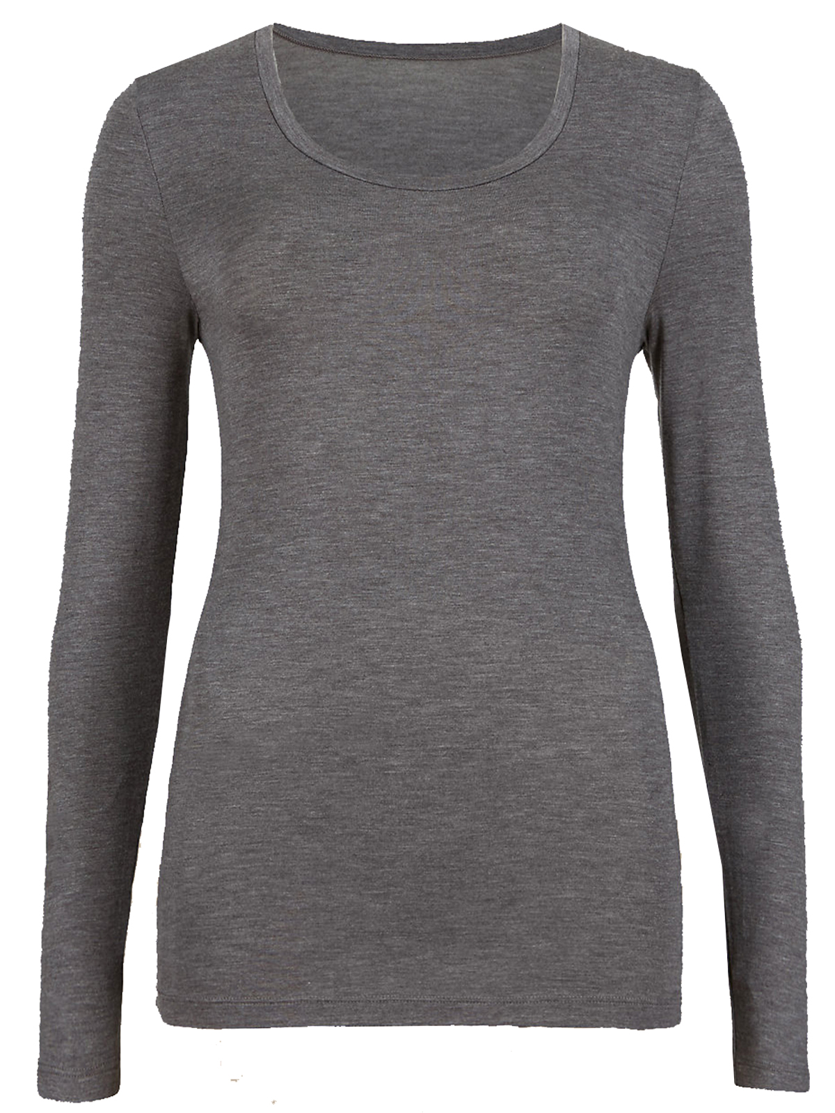 Marks and Spencer M&5 GREYMARL Heatgen Thermal Long Sleeve Top Size 16