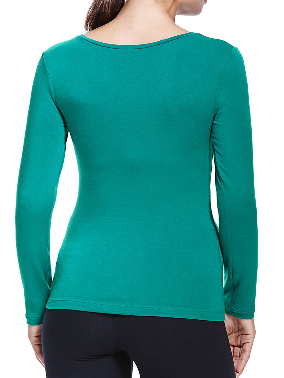 Marks and Spencer M&5 SEAGREEN Heatgen Thermal Long Sleeve Top Size 6 to 22