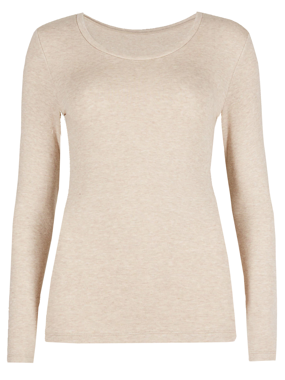 Marks and Spencer - - M&5 OATMEAL Heatgen Thermal Long Sleeve Top ...