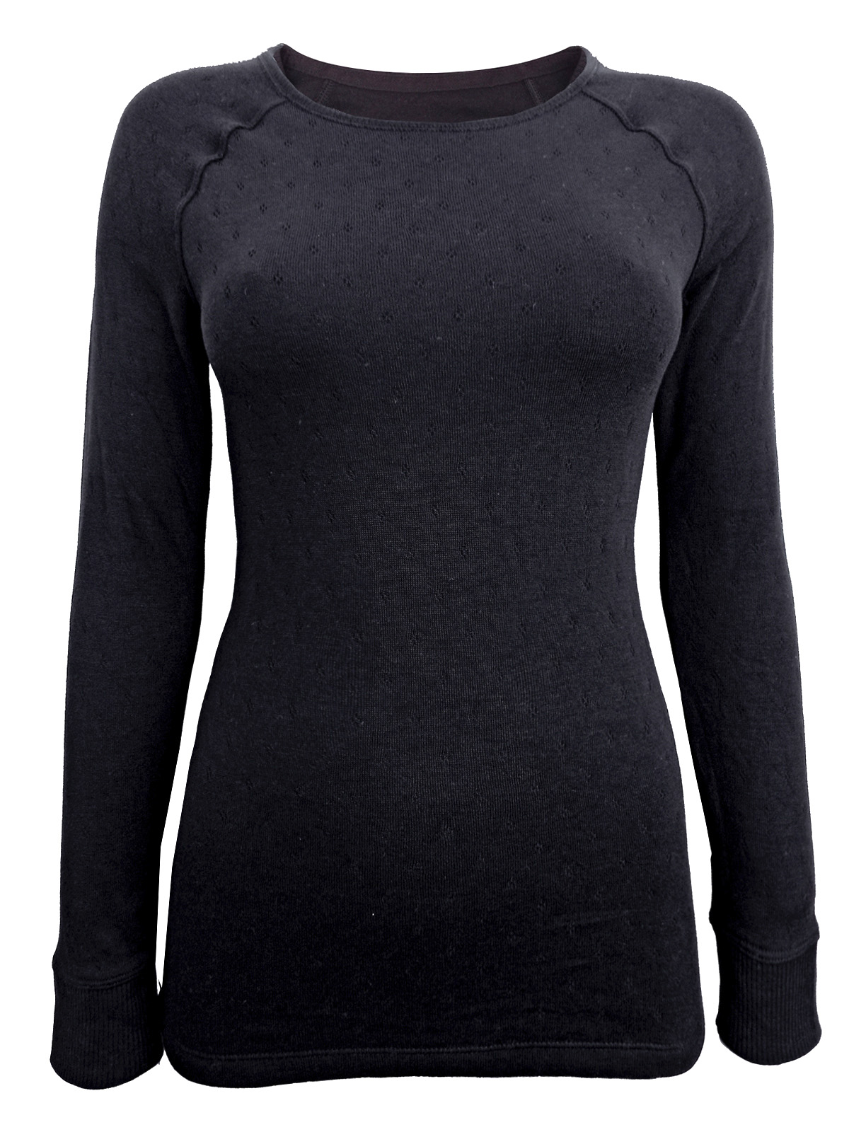 Marks and Spencer - - M&5 Thermal PLUS BLACK Long Sleeve Ribbed Cuffs ...