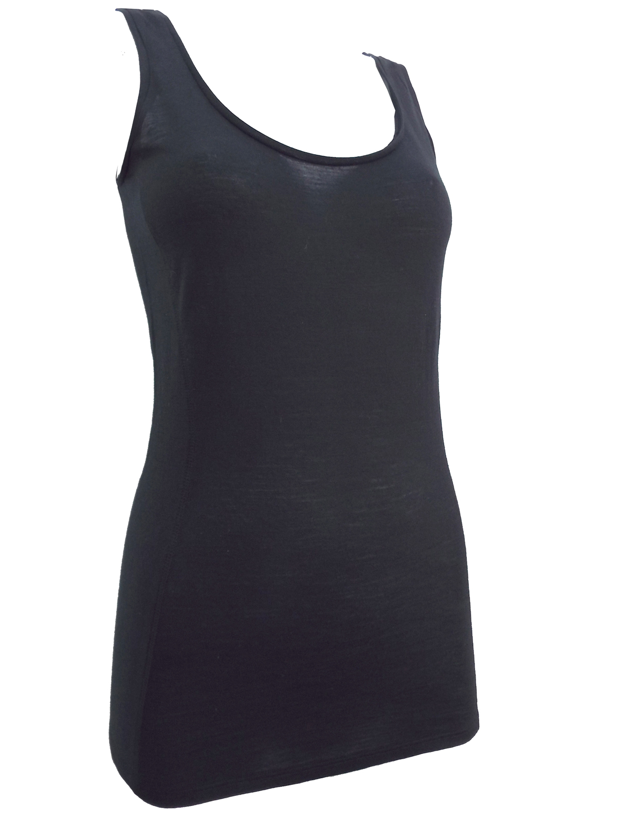 Marks and Spencer - - M&5 BLACK Merinotec Thermal Dipped Hem Vest with ...