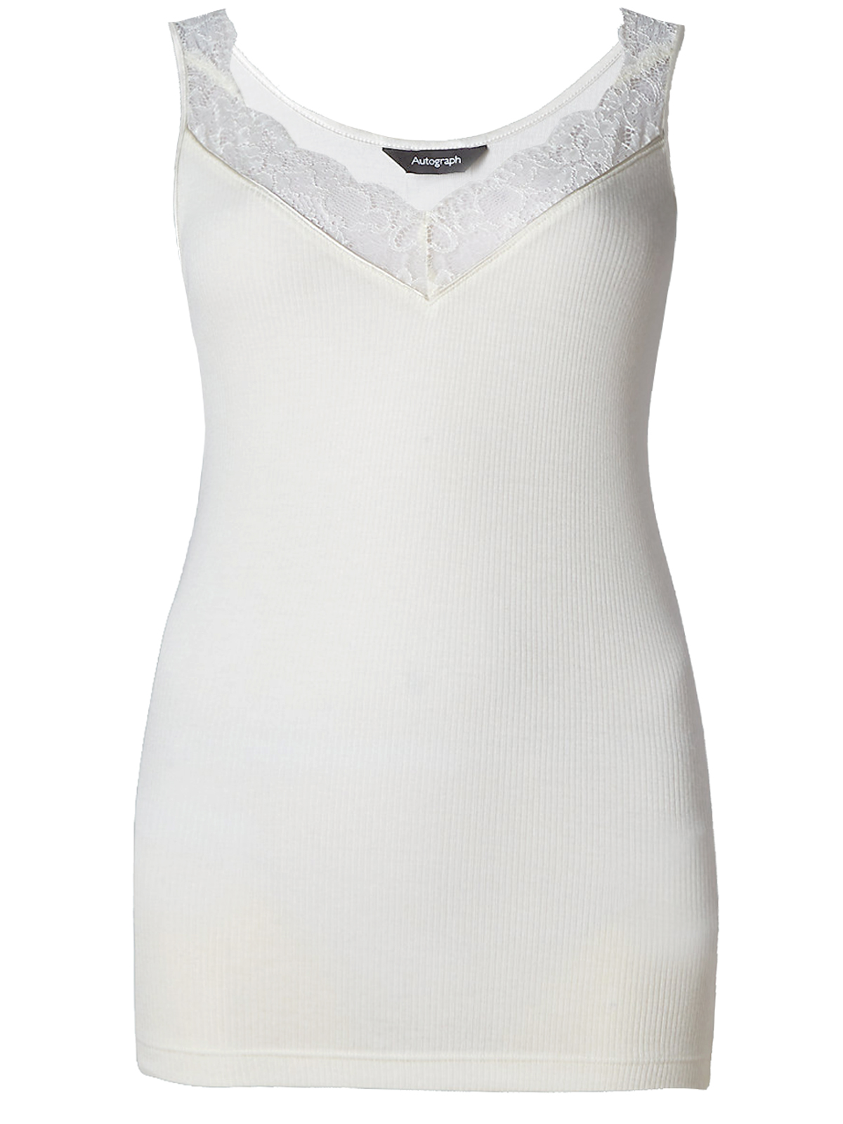 Marks and Spencer M&5 4utograph LIGHTCREAM Thermal Vest with Silk