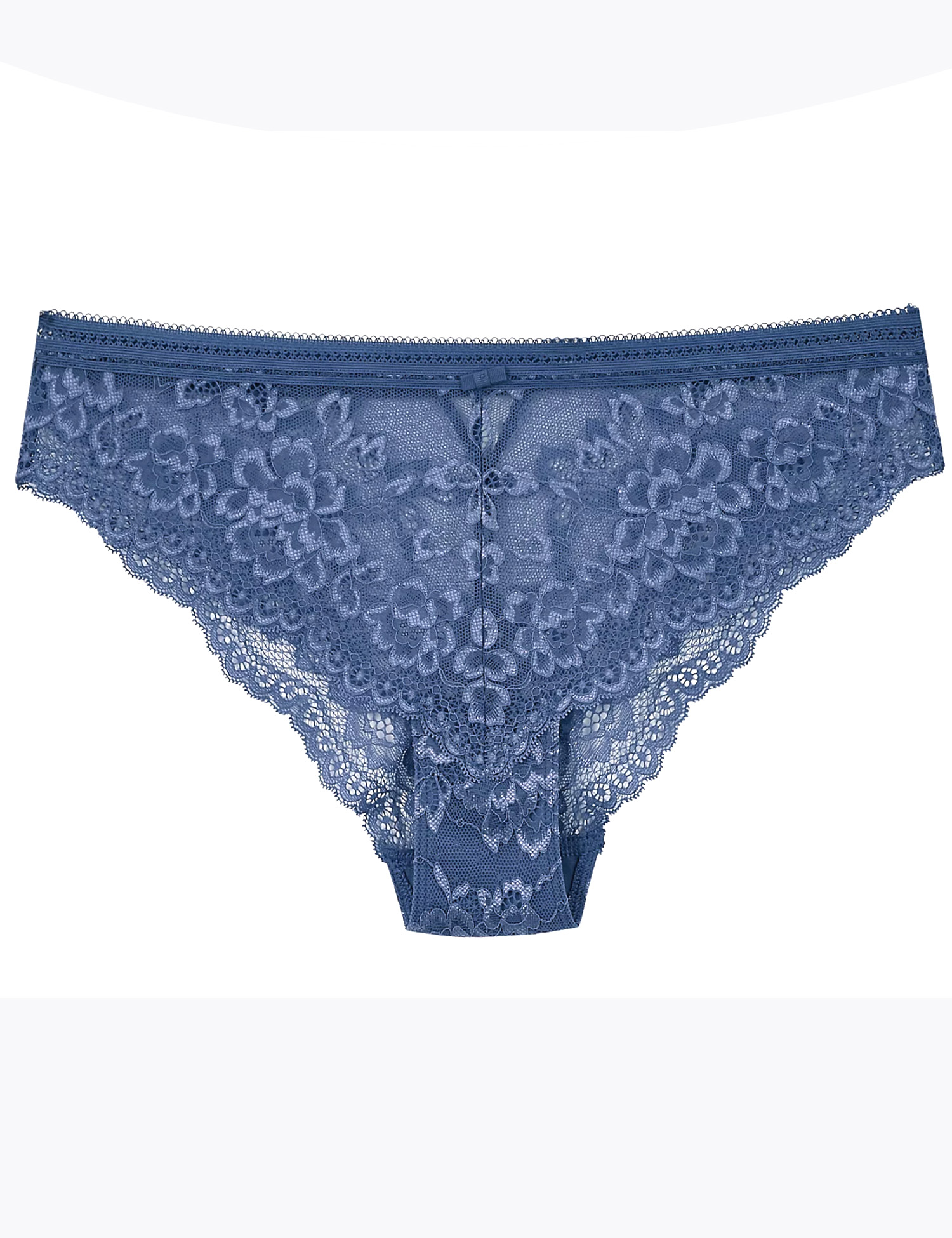 Marks and Spencer - - M&5 BLUE Lace High Rise Midi Knickers - Size 6 to 14