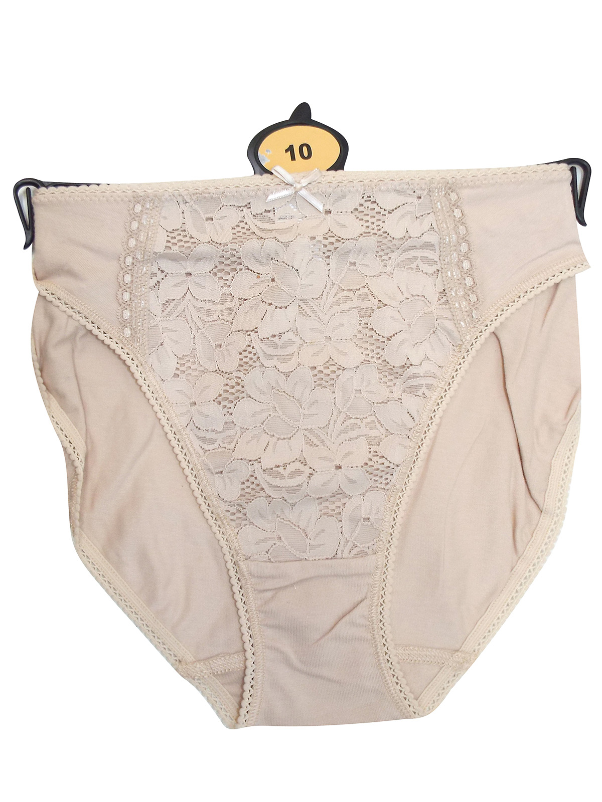Marks and Spencer M&5 ALMOND Cotton Rich Lace High Leg Knickers