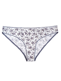 M&5 WHITE Cotton Rich Floral Print Brazilian Knickers - Plus Size 18 to 20 M&5 WHITE Cotton Rich Floral Print Brazilian Knickers - Plus Size 18 to 20