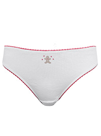 M&5 WHITE Cotton Rich Gingerbread Man Print Bikini Knickers - Plus Size 18 to 20 M&5 WHITE Cotton Rich Gingerbread Man Print Bikini Knickers - Plus Size 18 to 20