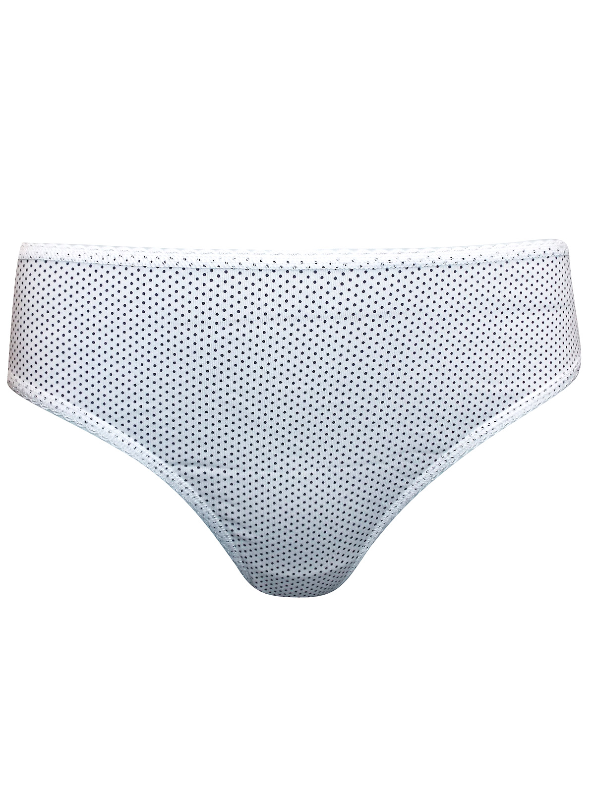 Marks and Spencer M&5 WHITE Cotton Rich Polka Dot Brazilian