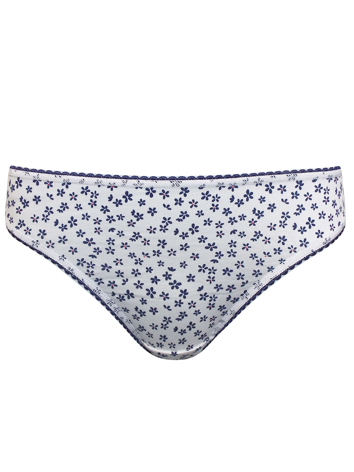 Marks and Spencer - - M&5 NAVY Cotton Rich Floral Print Bikini Knickers ...