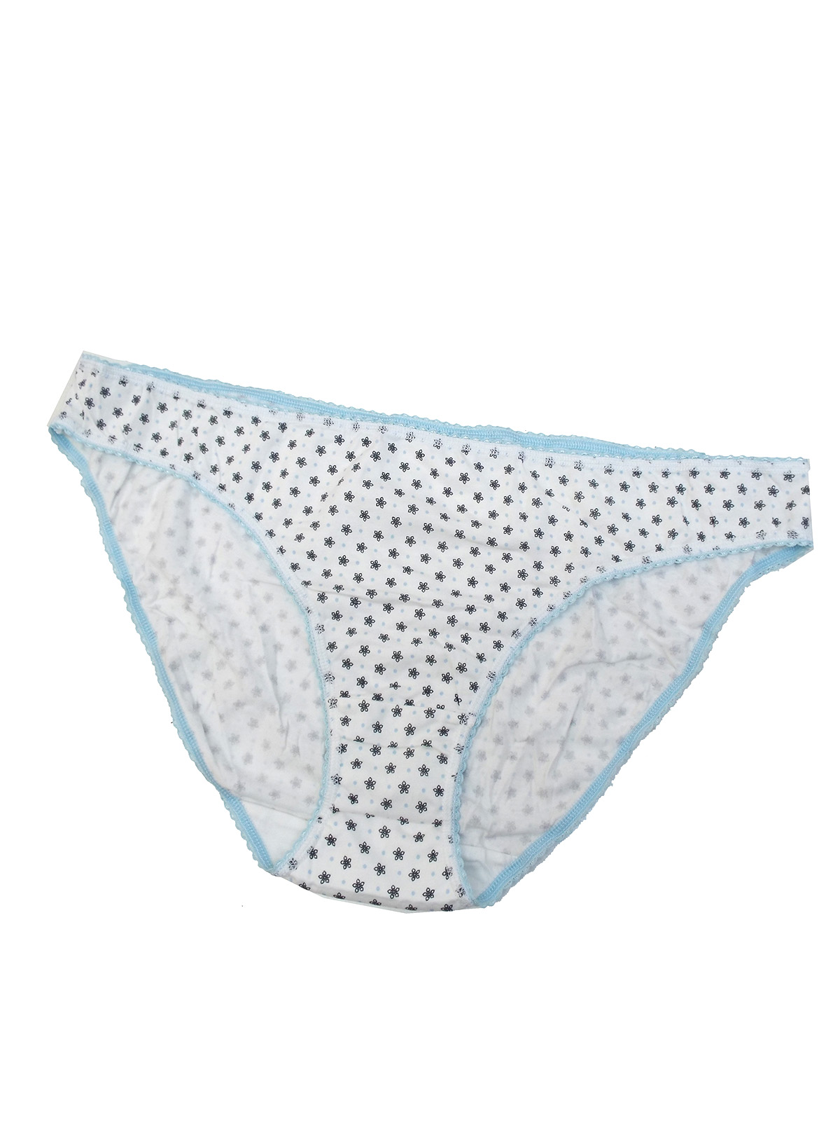 Marks and Spencer M&5 PALEBLUE Cotton Rich Floral Print Bikini