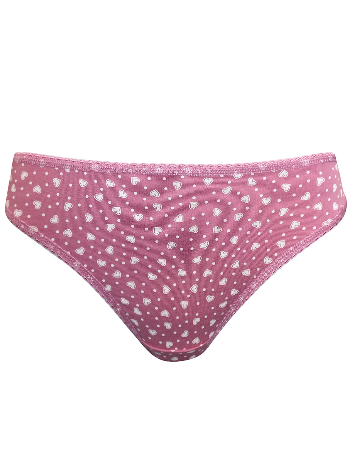 Marks and Spencer M&5 DUSTEDLILAC Cotton Rich Heart Print Bikini