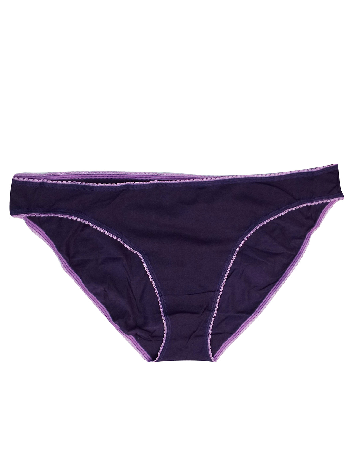 Marks and Spencer M&5 PLUM Cotton Rich Lace Trim Bikini Knickers