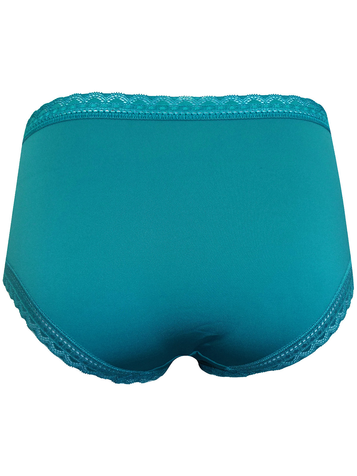 Marks and Spencer - - M&5 FORREST-GREEN No VPL Lace Trim Midi Knickers ...