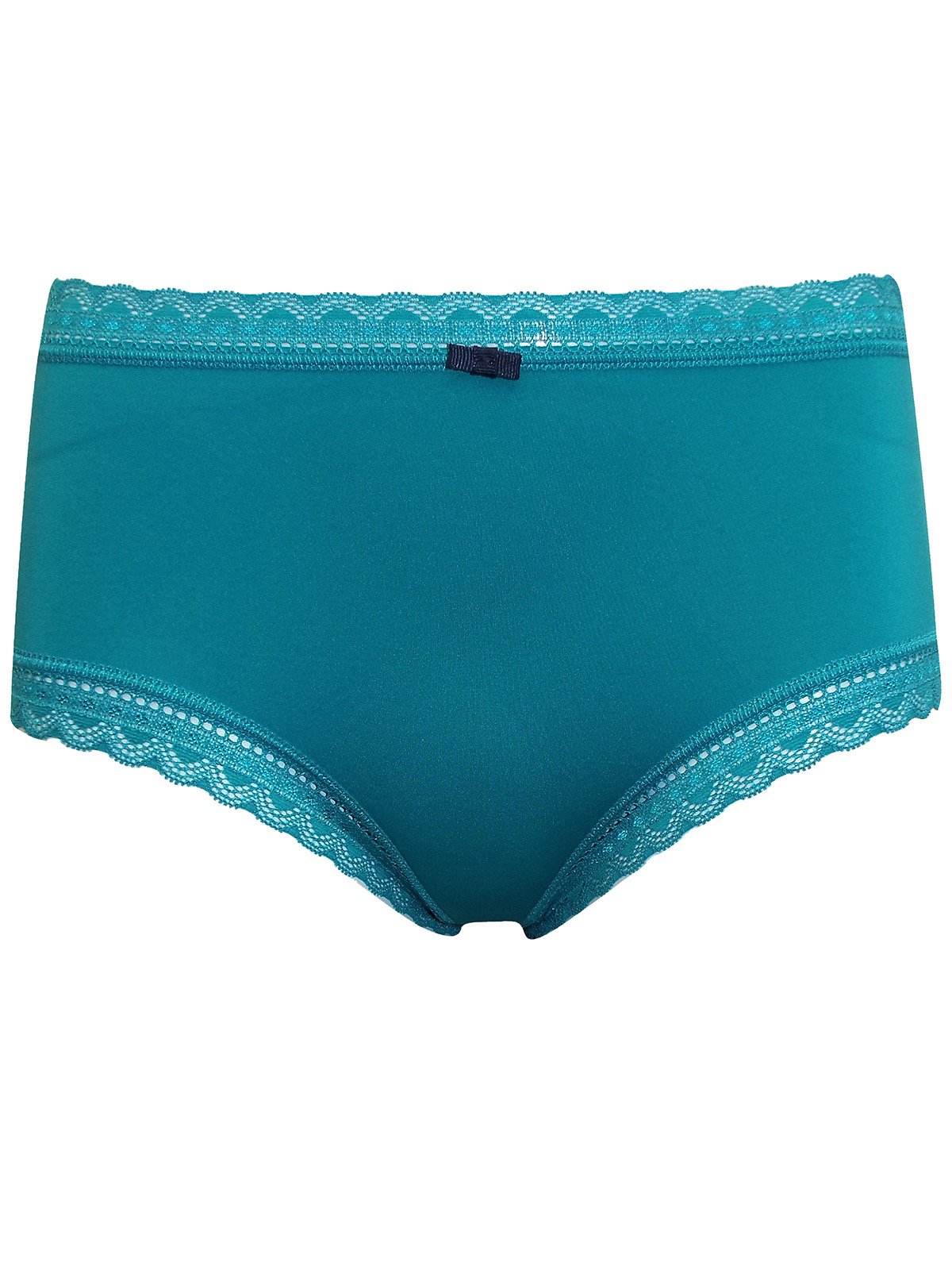 Marks and Spencer M&5 FORRESTGREEN No VPL Lace Trim Midi Knickers