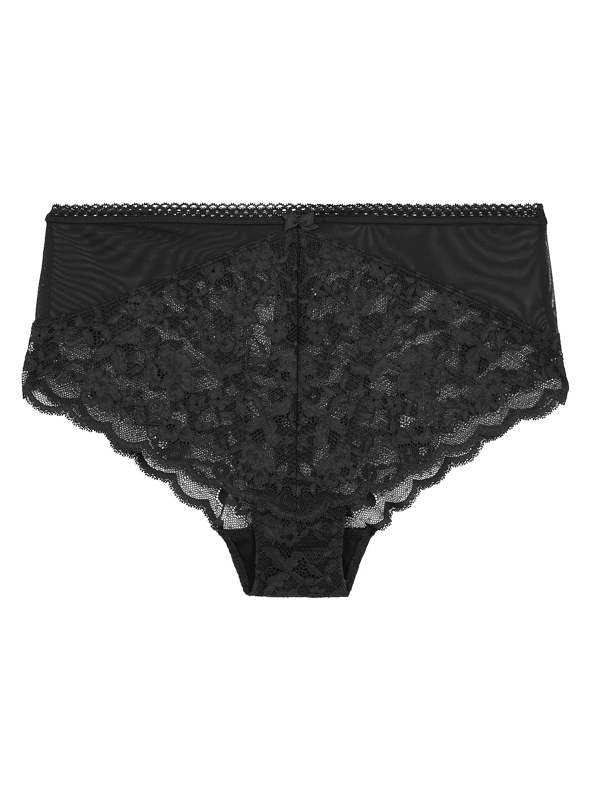 Marks and Spencer - - M&5 BLACK Floral Lace High Waisted Brazilian ...
