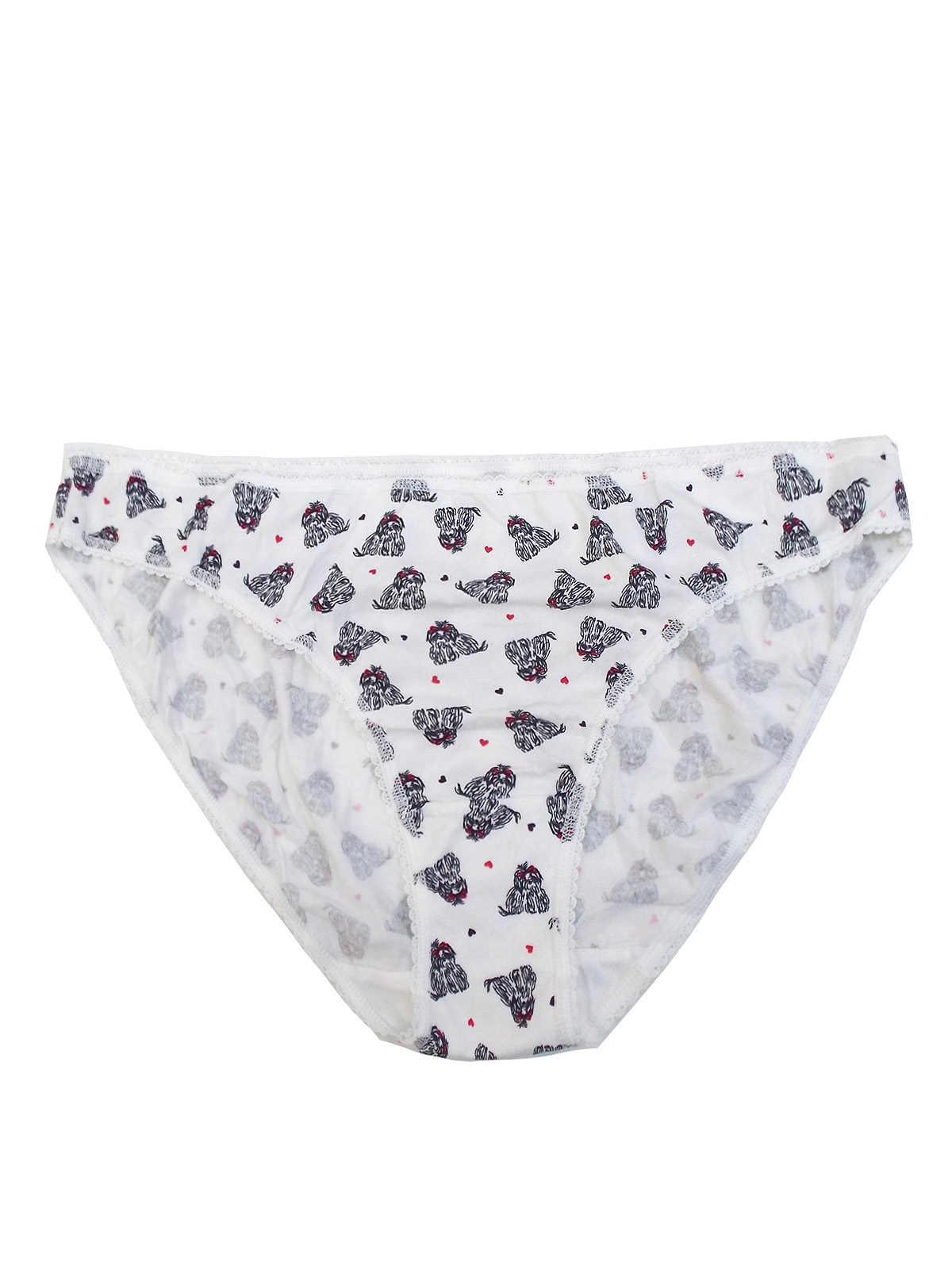 Marks and Spencer - - M&5 WHITE Cotton Rich Dog Print Bikini Knickers ...