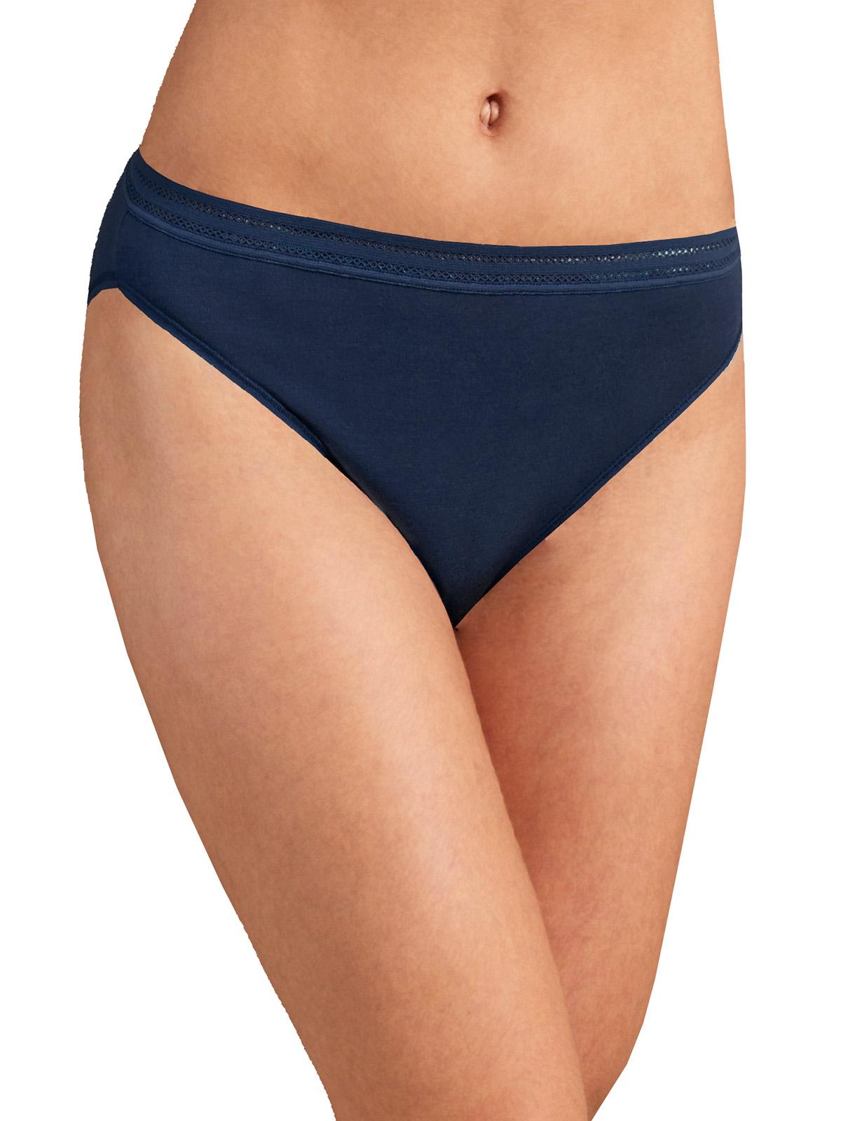 Marks and Spencer M&5 NAVY Modal Blend High Leg Knickers Size 12