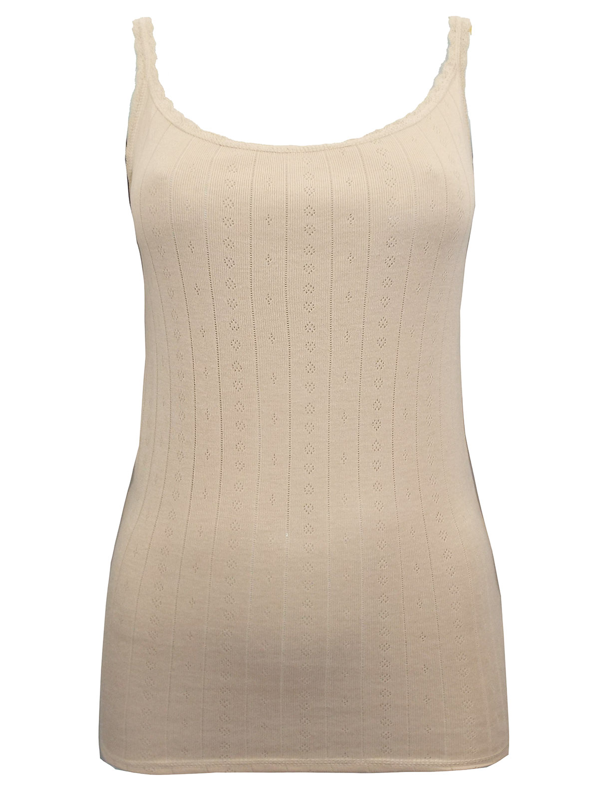 Marks and Spencer M&5 LIGHTCAMEL Thermal Pointelle Strappy Vest